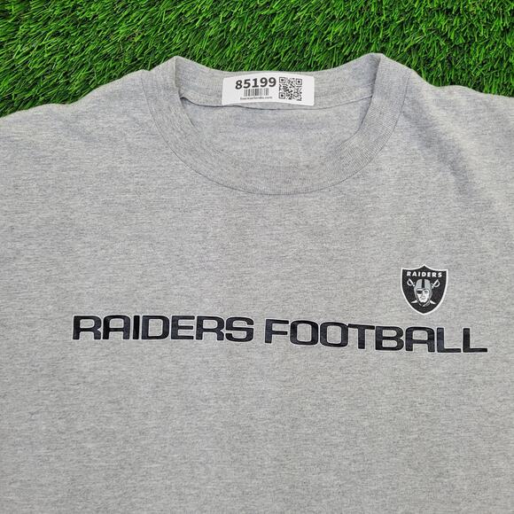 Vintage 90s Las Vegas Raiders Shirt Large 22x26 Gray Football - Picture 8 of 15